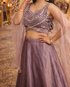 Lavender Sequin Lehenga Choli Set