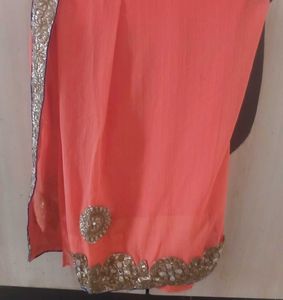 Orange Colour Saree 🥻