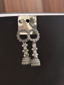 Combo of Oxidised &amp; Jhumka Earrings