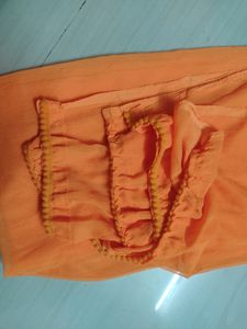Orange Legging And Shawl