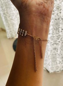 AD Diamond Hand Bracelet