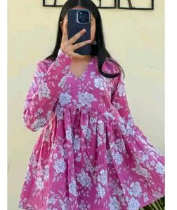 Floral Print short kurta