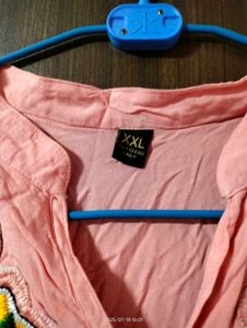 Boho Pink Embroidered Top