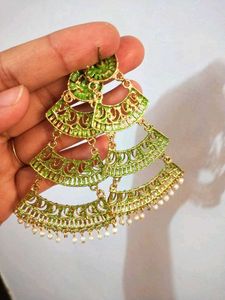 Green Dangle Earrings