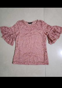 Mauve Days Faballey Pink Lace Top