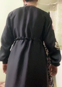 Floral Sleeve Black abaya nakab burkha