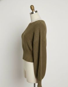Olive Green Knit Sweater