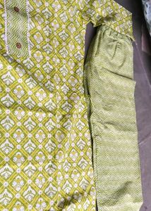 Heavy Cotton Material Kurta Pant Set