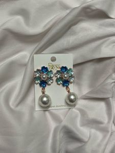 Floral Pearl Drop Earrings