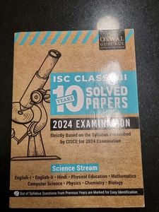 Class 12 ISC 10YEARS SOLVED PAPER SCIENCE NEW