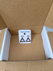 Triangle Statement Earrings New With Tags