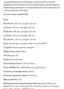 Black Straight-Leg Trousers