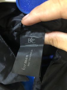B&amp;C Black Trooper Jacket Men Size Large