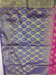 Pink &amp; Blue Banarasi  Saree