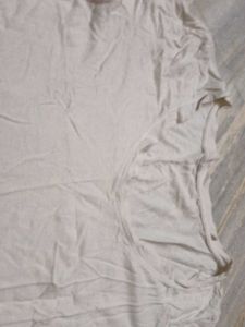 Beige V-Neck T-Shirt