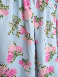 Floral Crepe A-line Cold-shoulder Dress with