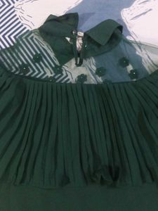 Green Ruffled Top