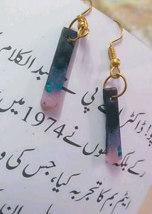 Resin art earrings