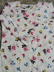 Vintage Floral Print Top