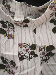 White Flower Printed New Palazzo