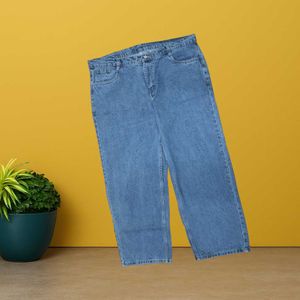 women sky blue straight jeans size 40 (O-85)