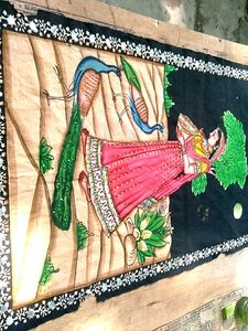 Hand-Painted Indian Textile Art