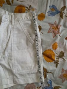 White High Waisted Shorts