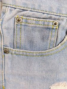 Ripped Denim Shorts