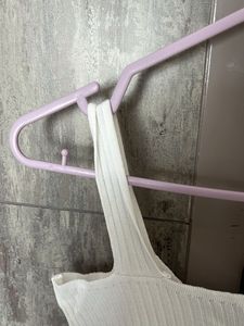 White Ribbed Tank Top