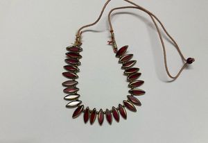 Red &amp; Gold Statement Necklace