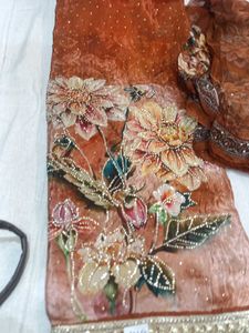 Floral Embroidered Dress Material