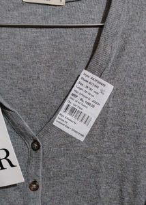 Gray Button-Down Top