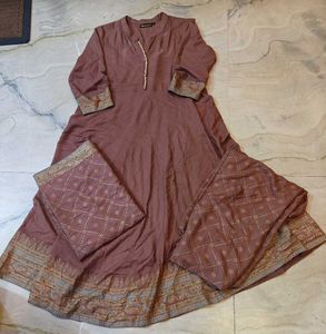 Anarkali Kurta With Pant N Dupatta