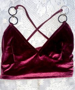 Red Cute Velvet Top