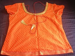 Ethnic Orange Printed Top