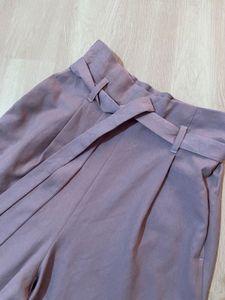 Belted Wide-Leg Pants