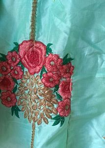 Mint Green Embroidered Kurti