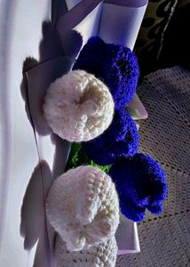 Crochet Tulip🌷 Bouquet💐 - Handmade Knitted Flowe