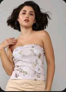 Floral Print Tube Top