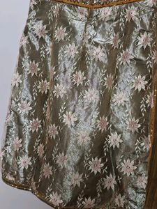 Orange Sequin And Stone Work Churidar Kurta Set