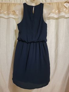 NAVY BLUE  SLEEVELESS DRESS