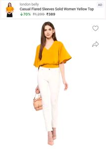 Harpa Brand Bell Arms Crop Top