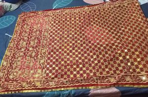 Maroon Bridal Dupatta