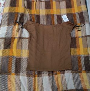 Olive Green Tie-Sleeve Top