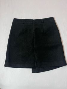 Button Black Skirt