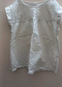 White Colour Girl Top