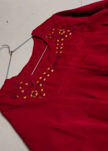 Maroon &amp; Olive Top