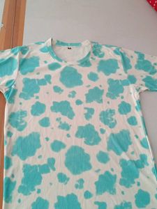 Blue Cow Print T-Shirt