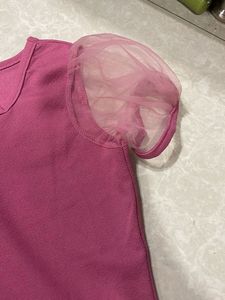 Pink Puff Sleeve Dress