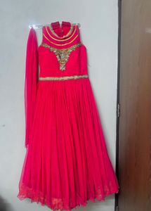 Hot Pink Indian Anarkali Dress